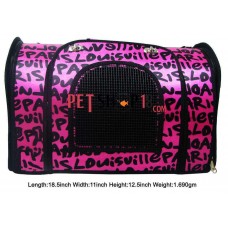 Printed Carry Bag Pink For Pet